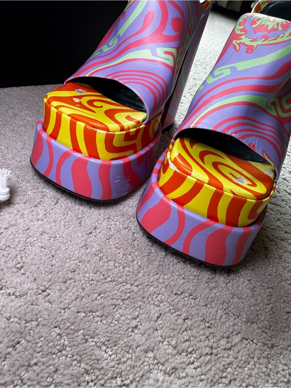 Versace Music Medusa Swirl Platform Mules - Picture 9 of 12